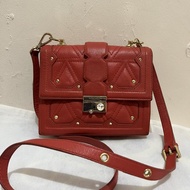 Preloved Authentic KH Design Red Leather Shoulder Bag