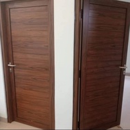 Pintu ACP urat kayu aluminium