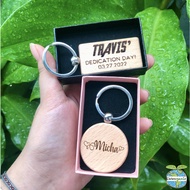 Personalized Wooden Keychain (circle, square & rectangle)