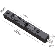 Bolt Protector Concealed Sliding Bolt Lock - 6 inch Concealed Safety Door Lock for French Doors, Com