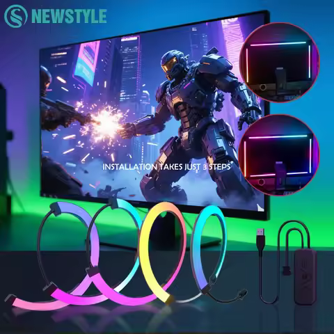 RGB Gaming Sync Light Strip Computer Monitor Light LED Backlight Color Music sync DIY Display APP Co