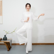 Chinese Style Buddhist Style Zen Women's Clothing Plain Clothes Cotton Linen Zen Clothing Suit Layma