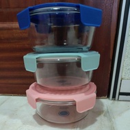Dutch lady Glass Container 👉food safe👉 Microwave Safe 👉 Not Oven Safe