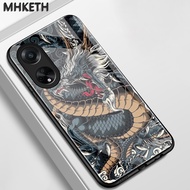 Case For OPPO A98 5G A1 5G Unique Dragon Pattern Glass Phone
