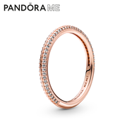 Pandora Me Rose 14k Rose gold-plated ring with clear cubic zirconia แหวนสีโรส แหวนแพนดอร่า แพนดอร่า