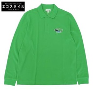 全新 Lacoste 多重時鐘標誌有機棉長袖 Polo 衫，男士，L 碼（5綠色），PH7962L