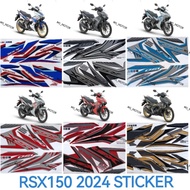 HONDA RSX150 BODY COVER STICKER STRIPE COVER SET RSX150 2024 (5) (6) WHITE BLACK BLUE RED