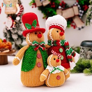 predolo 3Pcs Gingerbread Man Plush Toy, Stuffed Animal Cuddly Toys, Cuddly Doll for