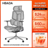 (Ready Stock)Hbada E3 Air Ergonomic Office Chair — 3-Zone Dynamic Lumbar Support, 3D Adjustable Head