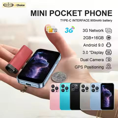 SERVO 16SE MINI Small Size Smartphone 3.0'' Display Android 9.0 WhatsAPP WiFi 2GB+16GB Face Unlock 3