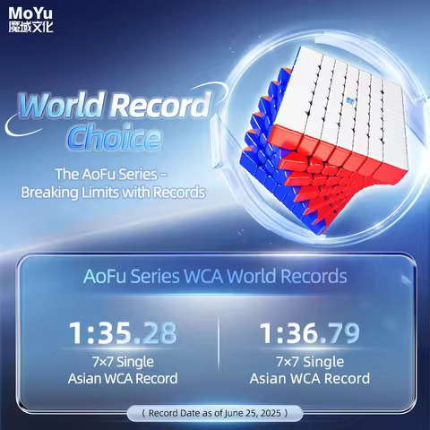 MoYu AoFu V5 7x7x7 Magic Cube Dual Track 7X7 Magnetic Cube MOYU Single Track Speed Cube Professional