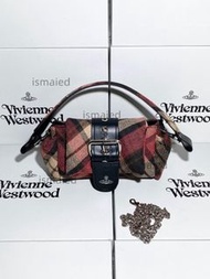 Vivienne westwood西太後紅棕色蝴蝶結腋下包