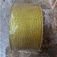 Gold Satin Ribbon 4 cm 25 yards 23 meters instant delivery to Jogja area
