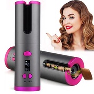 自動無線捲髮器，可調溫度150°C-200°C，便攜式捲髮棒，隨時隨地造型，自動關機功能