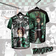 "Attack on Titan" "Demon Slayer" Danjiro No. 24 T-shirt for men and women. Japanese anime 3D print. 