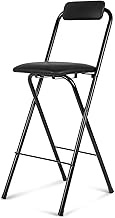 Gluck Plants Folding Stool,24 Inch Foldable Portable Collapsible Height Bar Stool Chair,Adult Tall L