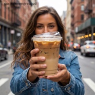 SPEEN 16 Oz Plastic Cups With Secure Lids Clear Disposable Beverage Cups For Iced Coffee Soft Drinks