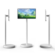 21.5 inch Portable Smart TV Display on Wheels Android Touch Screen With Movable Battery Stand MZEL
