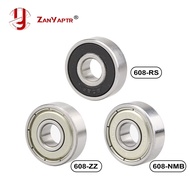 5PCS ABEC-7 Deep groove ball bearing 608ZZ 608z 2RS NMB 8X22X7 mm bearing steel 608 ZZ skating beari