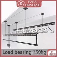 Balcony Lifting Clothes Hanger / drying rack / hanger dryer pole type laundry household balcony ceiling space saving / Elevating Drying Racks Balcony Hand-Cranking Double Pole Clot lrs001.sg