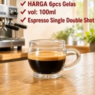 [6pcs] 100ml Espresso Shot Cups/SINGLE DOUBLE SHOT Espresso Cups GENTONG