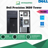 Dell Precision 3620 Tower i3 / i5 / i7 Intel Core (7th Gen) / 8GB RAM / 256GB SSD / Win 11 Pro (Refu