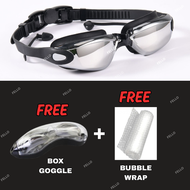 🇲🇾READY STOCK KL Goggle Swimming With Power Degree Kids Adult Swimming Goggles Gogle Cermin Mata Ren