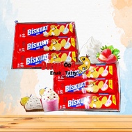 420g (12 x 35g) Biskuat Sandwich Tray Biscuits [Strawberry / Vanilla][OmyFood]