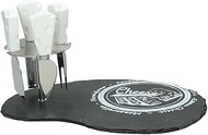 Set of 5 Cutting Boards and 4 Cheese Knives - Set for Displaying and Cutting Cheese with Chopping Bo