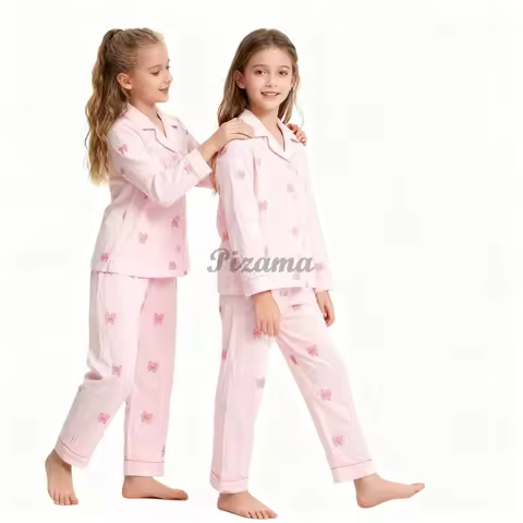 Spring Autumn Winter Teen Girls Pajamas Sets Children 2 Piece Full Sleeve Loungewear Kids Pyjamas Bu