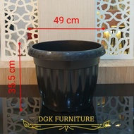 produk Pot Bunga Jumbo Besar Plastik Hitam Diameter 49 cm Diameter 54