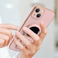 For OPPO A7 A5S A12 A7X A8 A31 2020 A9X A11X A11 A5 2020 A9 2020 A15 A15S F9 Pro F11 Realme C1 New Mobile Phone Case Electroplating Stereo Astronaut Bracket Protective Cover