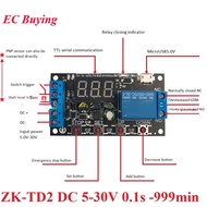 ZK-TD2 1 Channel DC 5-30V Trigger Delay On/Off Cycle Timer Relay Switch Module with Digital LED Disp
