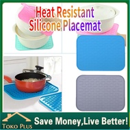 【Dikirim Dlm 24jam】Alas Piring Anti Slip Panas Silikon Tebal Ukuran Besar Tempat Pengering Mat Dish 