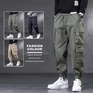 Multi-pocket cargo pants for men, Japanese style, trendy brand, large size, loose fit, cuffed, suita