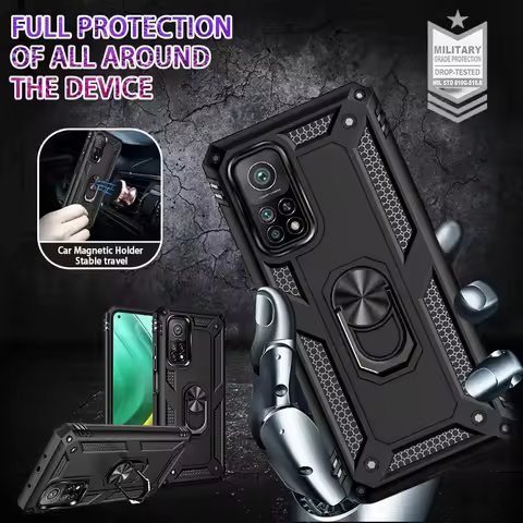 For Xiaomi Mi 10T 10 T Pro 5G Case Magnetic Metal Ring Holder Phone Case for Mi 10T Pro Mi10T Pro Mi