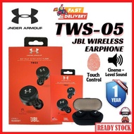 Ready Stock 🔥 UNDER ARMOUR JBL TWS 5 True Wireless Headphones Bluetooth5 SoundSport Earphone Handsfree Sports 安德玛蓝牙耳机