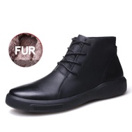 YCHION เชลซีรองเท้าผู้ชายฤดูหนาวรองเท้าบุรุษรองเท้าหนังข้อเท้าคาวบอยกันน้ำ Shose Man รถจักรยานยนต์ C