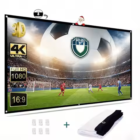 POWERFUL 100 inch 3D Protable Projector Screen 16:9 Foldable Washable Anti-light Home Theater Projec