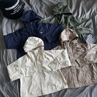 全新日本danton女碼短款棉麻混紡輕薄連帽外套風衣danton jacket danton外套