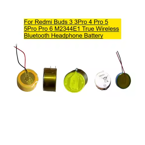 For Redmi Buds 3 4 Pro Buds4 5 5Pro 6 Active M2344E1 True Wireless Bluetooth Headphone Battery