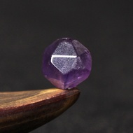 4A Natural Amethyst Diamond Cut Quartz Crystal Single Bead DIY Jewelry 天然 紫水晶 切面 DIY 半成品 饰品 圆珠 单珠 散珠 手作 手工