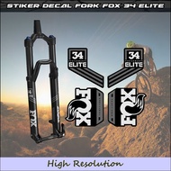 FOX 34 ELITE FORK BIKE DECAL STICKER