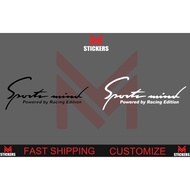 SPORT MIND RACING EDITION CAR STICKER CIVIC CITY BRV CRX CRZ CRV ACCORD