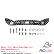 Tamiya 15548 - Jr 2mm Carbon Wide Front Plate (Sliding Dampers)