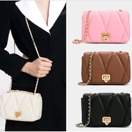 AQIELASHOPZ Arwen Quilted Shoulder Bag Chain Strap Crossbody Bag