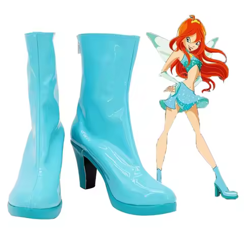Anime Shoes Cosplay Bloom Boots Halloween Costume Accessories Props Made