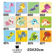 Asiamax 20x20cm Cartoon DIY Digital Paint By Number Oil Canvas Painting with frame Dinosaur