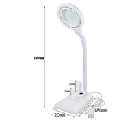 Desktop LED magnifying glass table lamp with magnifying glass light folding electronic magnifying gl