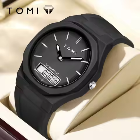 TOMI Men's Electronic Watch; Trendy Simple Wrist Watch; Waterproof Sports Outdoor Electronic Watch